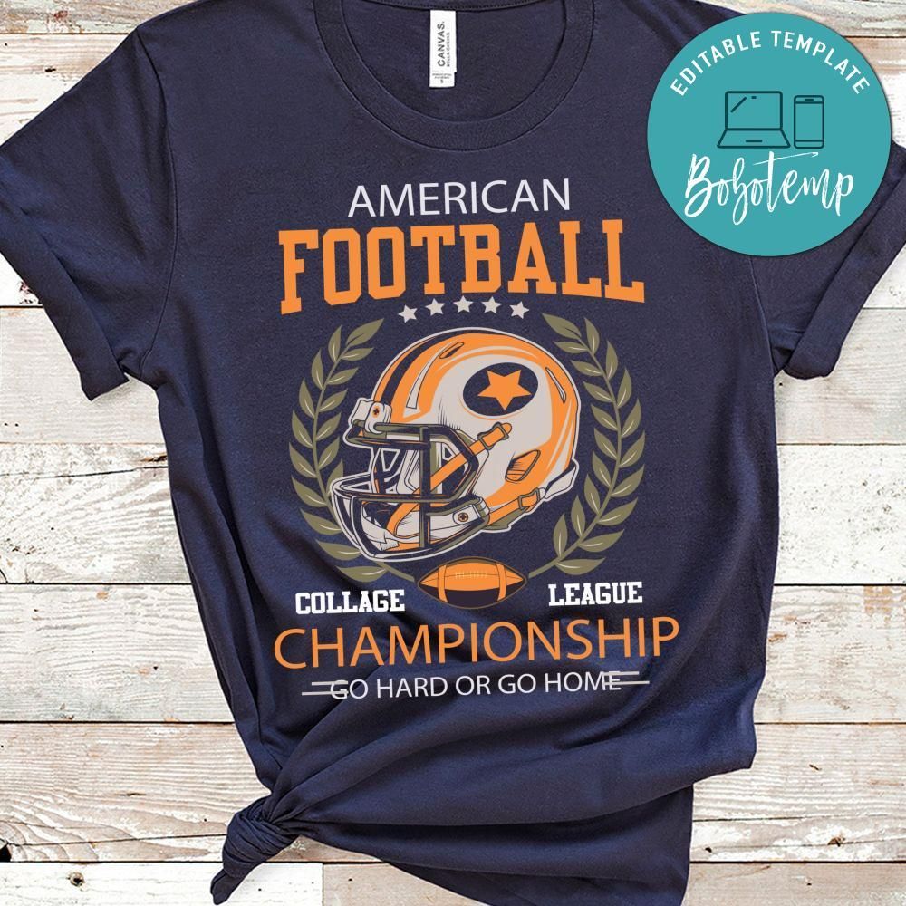 American Football Collage League Championship Shirt