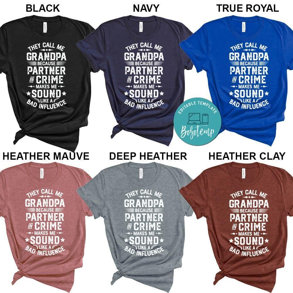 They Call Me Grandpa Partner in Crime Shirt