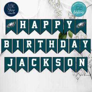 Philadelphia Eagles Birthday Banner Digital Files