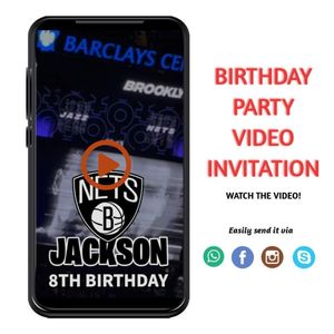 Kevin Durant Birthday Video Invitation Digital Template Customizable Instant Download