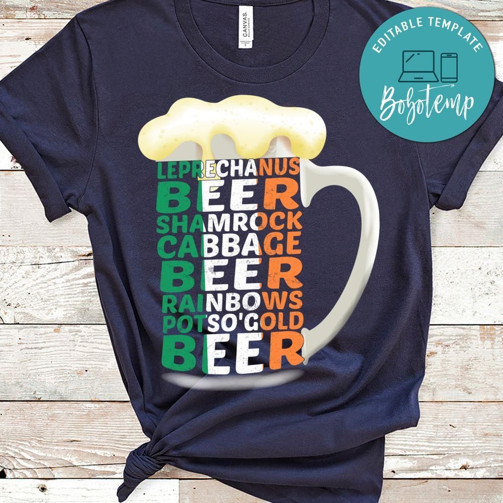 Leprechanus Beer Shamrock Shirt