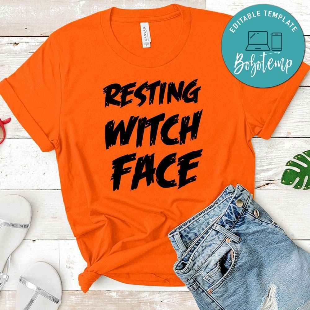 Resting Witch Face Halloween T-Shirt