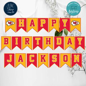 Kansas City Chiefs Birthday Banner Digital Files