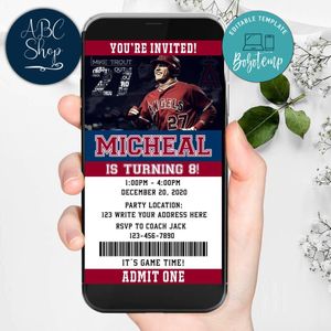 Los Angeles Angels Mobile Invite Customizable Template Instant Download