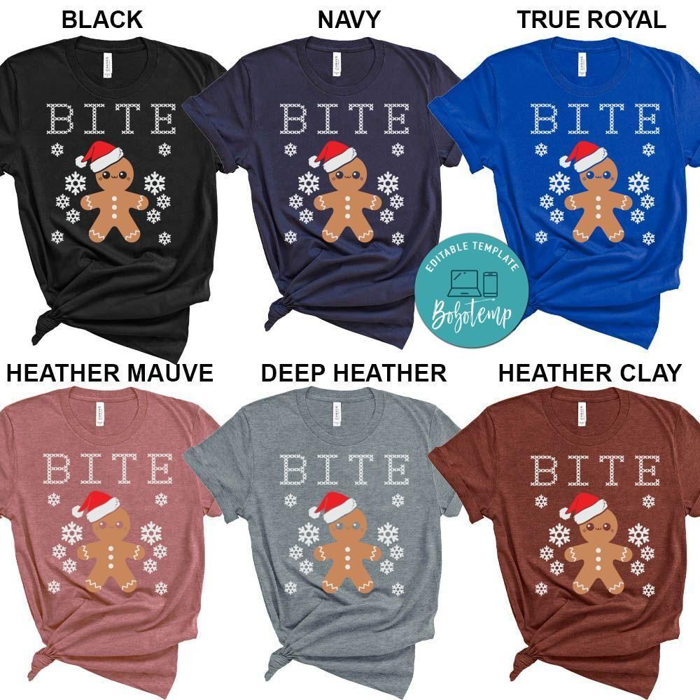 Bite Gingerbread Cute Christmas Shirt