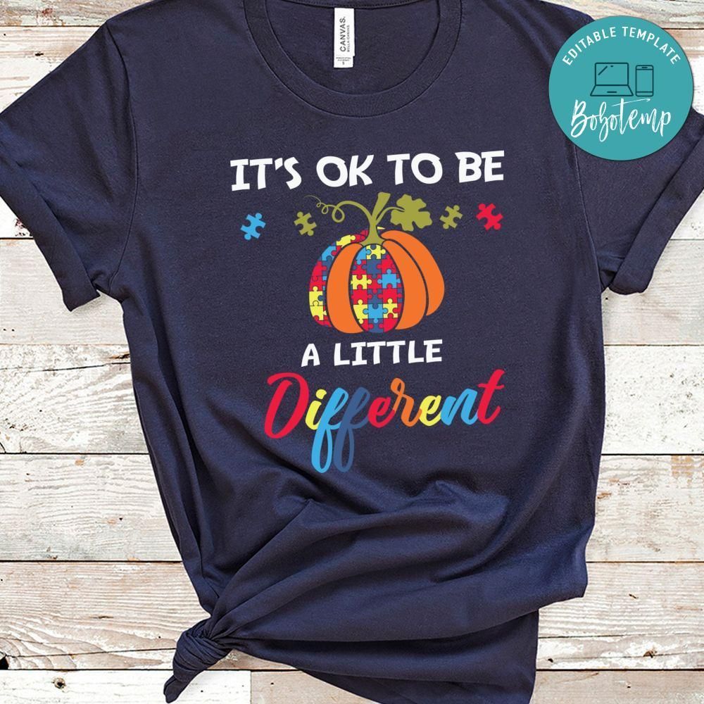 Halloween Autism Pumpkin Different Shirt