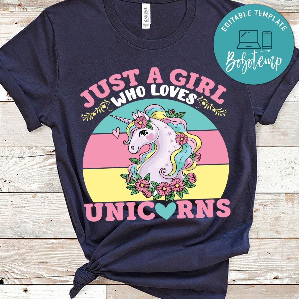 Just A Girl Who Loves Unicorn Shirt