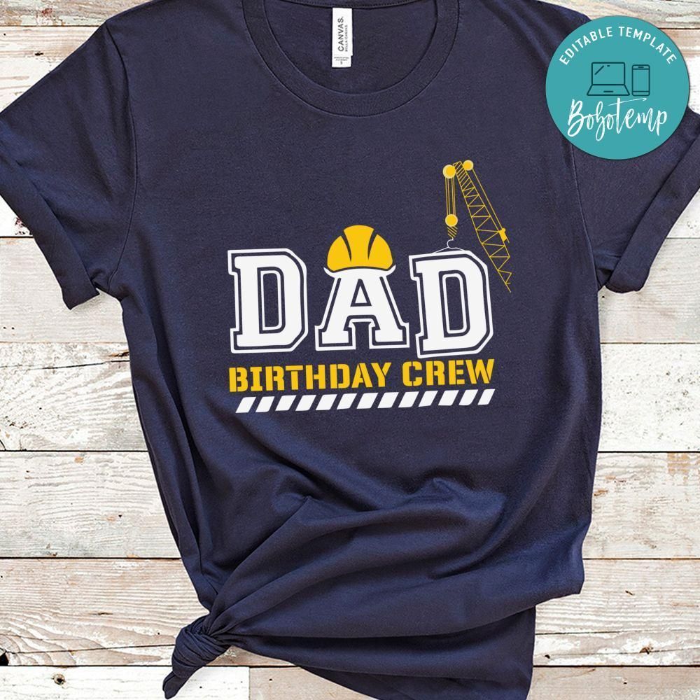 Dad Birthday Crew Shirt