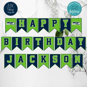 Seattle Seahawks Birthday Banner Instant Download