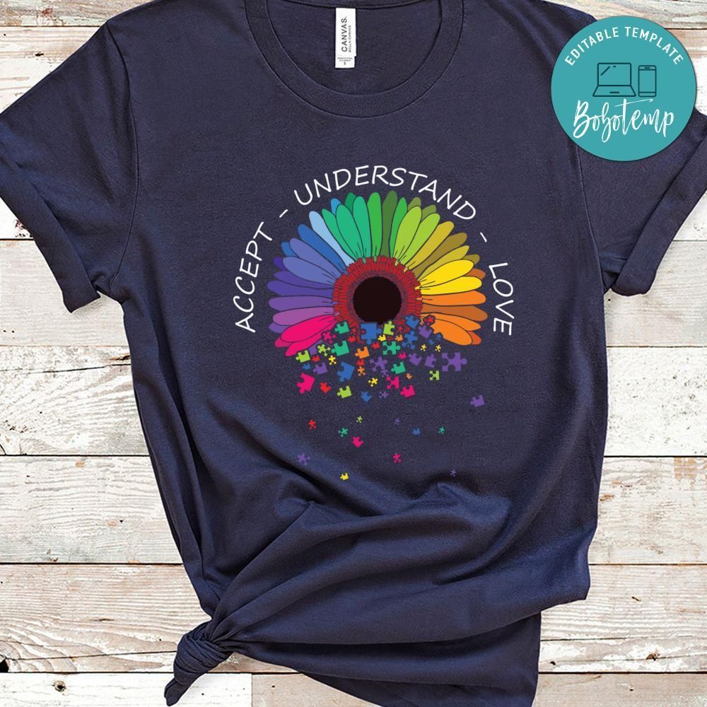 Floral Autism Awareness Flower For Mom Shirt