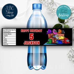 Printable Among Us Water Bottle Labels DIY