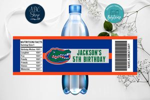 Printable Florida Gators Water Bottle Labels Instant Download