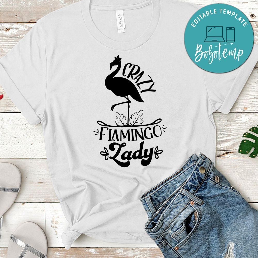 Crazy Flamingo Lady T-Shirt