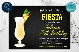 Printable Margarita Birthday Invitation Instant Download