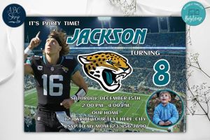 Jacksonville Jaguars Birthday Invitations Template to Print at Home Instant Download