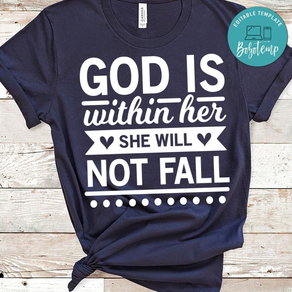 God is within her she will not fall T-Shirt