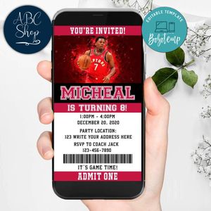 Toronto Raptors Ticket Invite Birthday Invites DIY