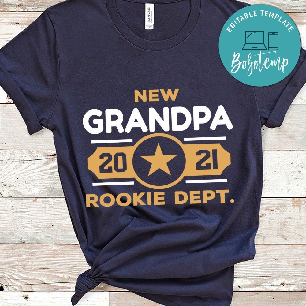 New Grandpa 2021 Rookie Dept T Shirt