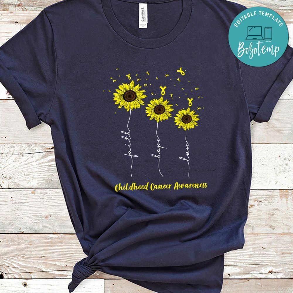 Sunflower Childhood Cancer Awareness Shirt