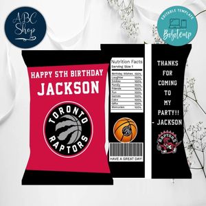 Toronto Raptors Chip Bags Digital File Printable Instant Download