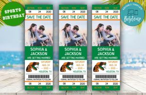 Editable Florida A&M Rattlers Save The Date Wedding Engagement Announcement Ticket Invitation Instant Download