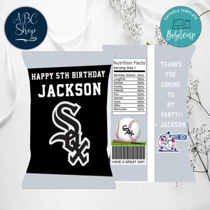 Chicago White Sox Chip Bags Digital File Printable Instant Download