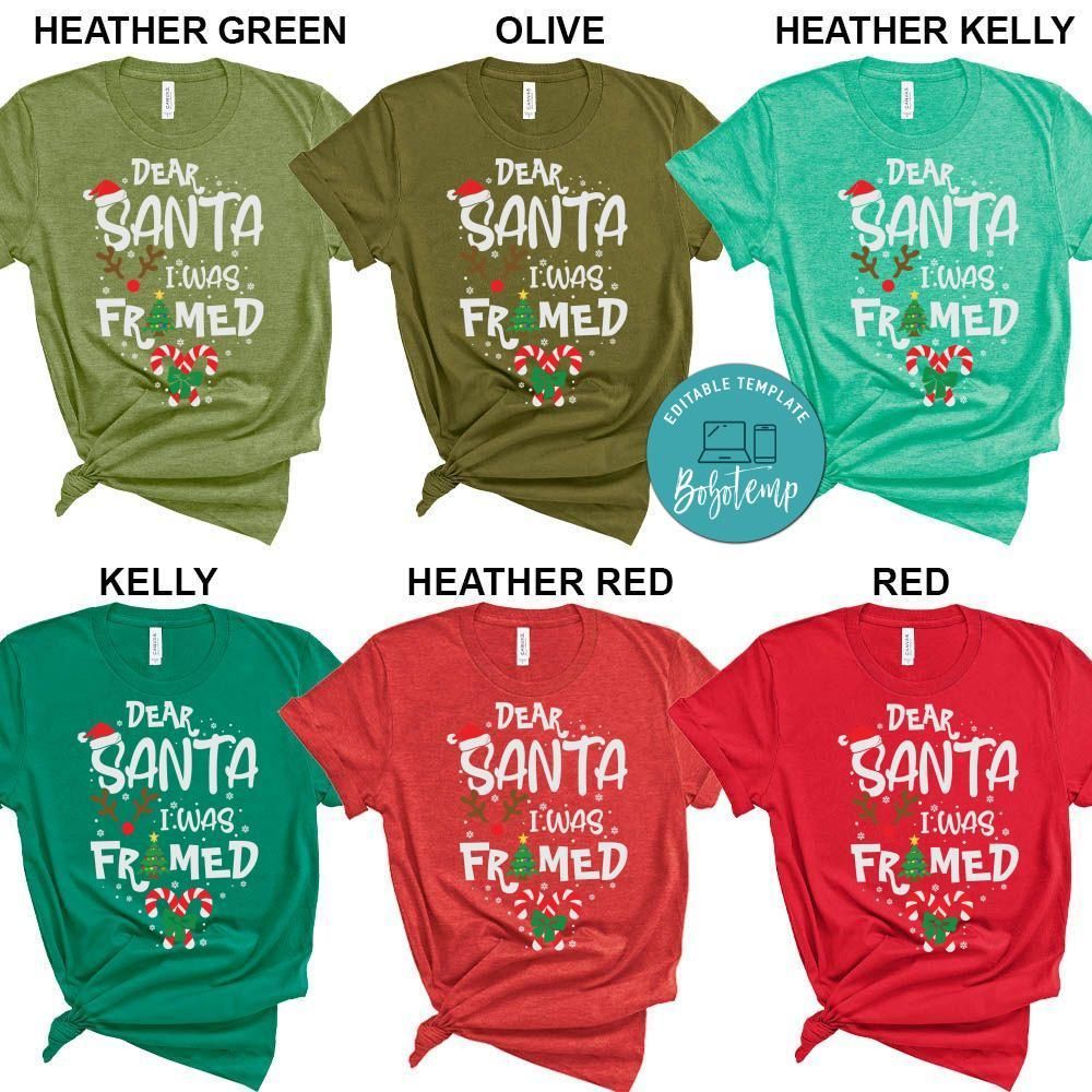 Dear Santa I Was Framed Christmas Shirt