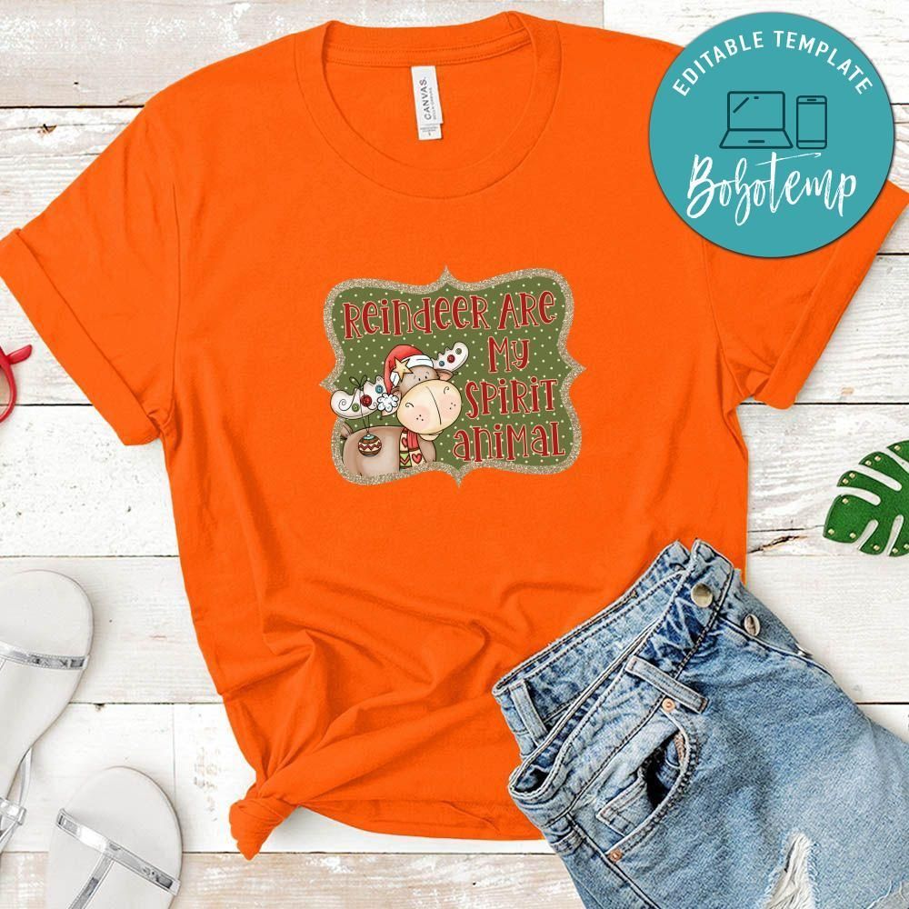 Reindeer Spirit Animal Christmas Shirt