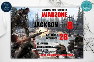 Call Of Duty Birthday Flyer Instant Download