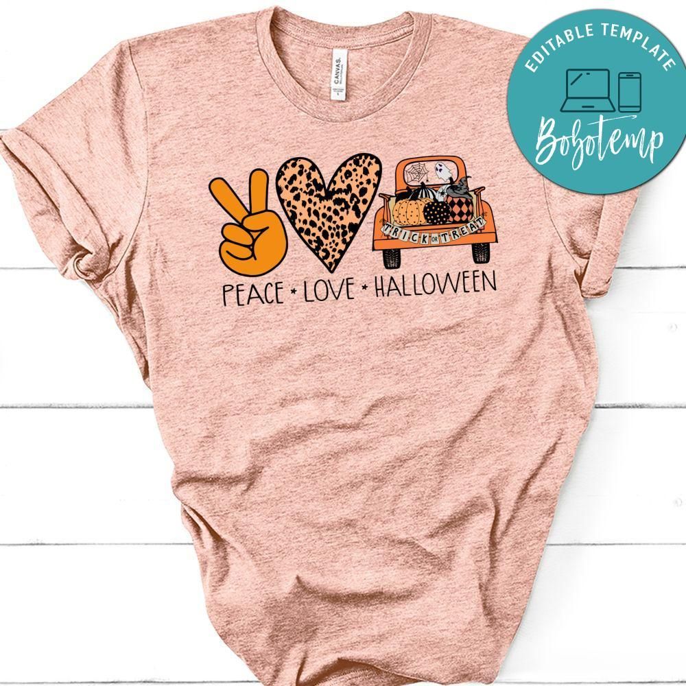 Peace Love Halloween Shirt
