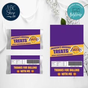 Los Angeles Lakers Rice Krispie Treat Digital File Printable Instant Download