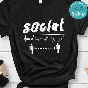 Social Distance Math T-Shirt