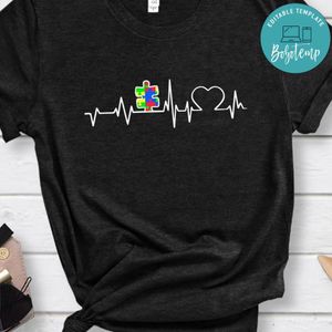 Autism Heartbeat Heart Shirt