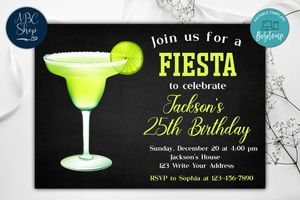 Printable Margarita Birthday Party Invitation Instant Download