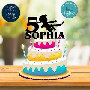 Printable Karate Birthday Cake Topper Template Instant Download