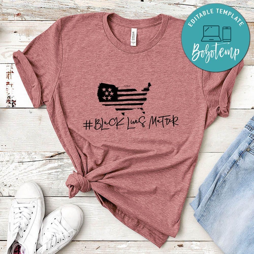 Black Lives Matter American Flag Shirt