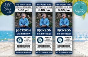 Seattle Mariners Birthday Ticket With Photo Invitation Instant Download