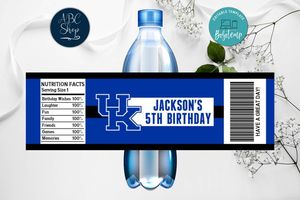 Printable Kentucky Wildcats Water Bottle Labels Instant Download