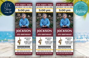 Printable Cleveland Cavaliers Birthday Ticket With Photo Invitation Instant Download