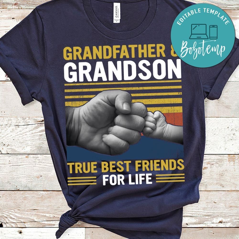 Grandfather & Grandson True Best Friends For Life T Shirt