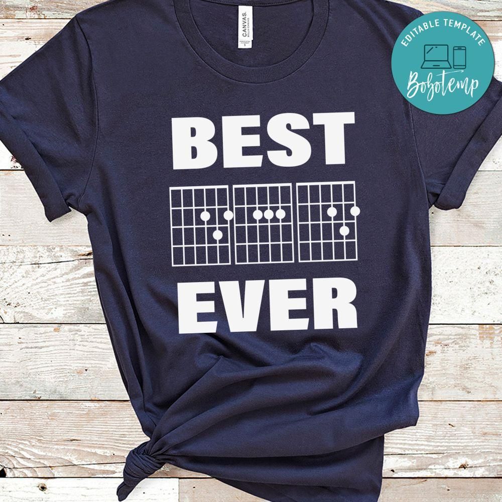 Best Dad Ever Music Guitar Musician Dad Shirt