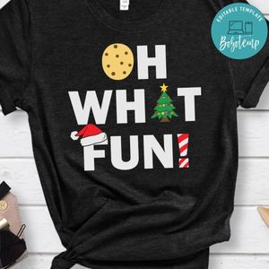 Oh What Fun Christmas Cookies Xmas Tree Shirt