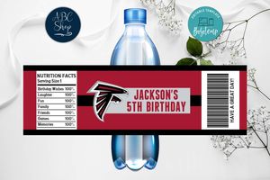 Printable Atlanta Falcons Water Bottle Labels Instant Download