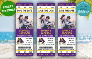 Editable  East Carolina Pirates Save The Date Wedding Engagement Announcement Ticket Invitation Instant Download