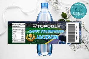 Top Golf Water Bottle Labels Instant Download