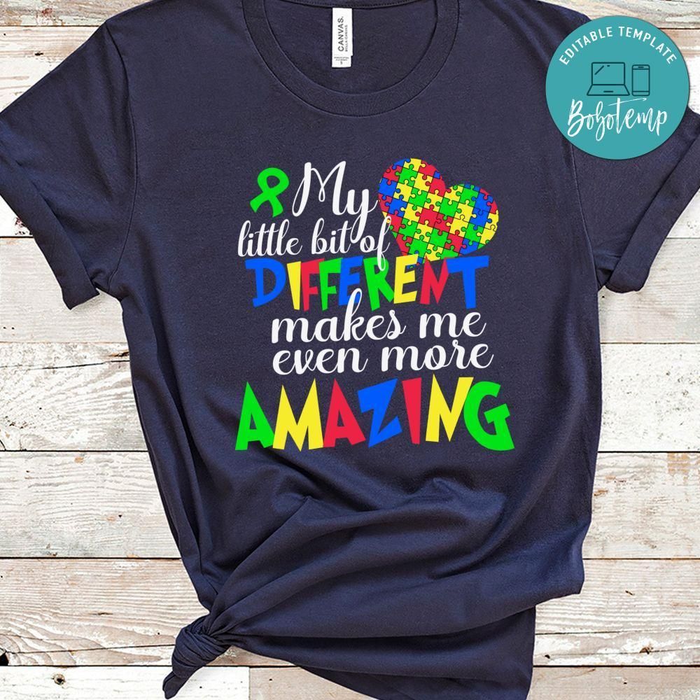 Different Makes Me Amazing Autism Shirt