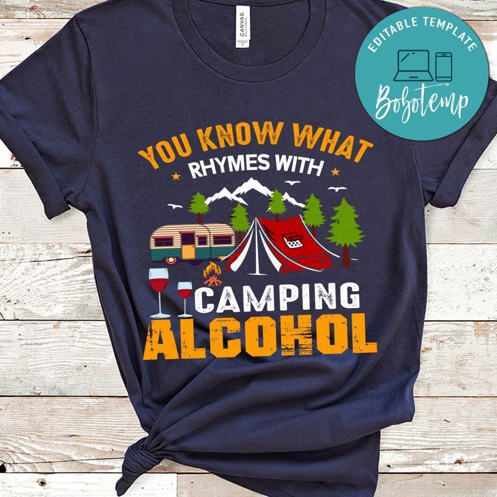 Camping Alcohol Shirt