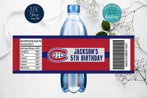 Printable Montreal Canadiens Water Bottle Labels Instant Download
