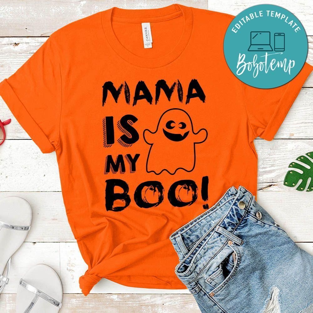 Mama is My Boo Baby Ghost Halloween Shirt