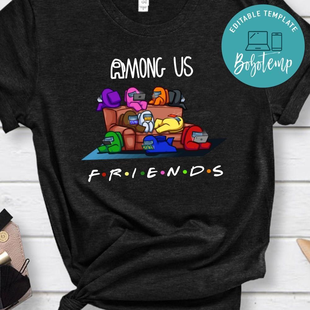 Among Us Friends PNG file template